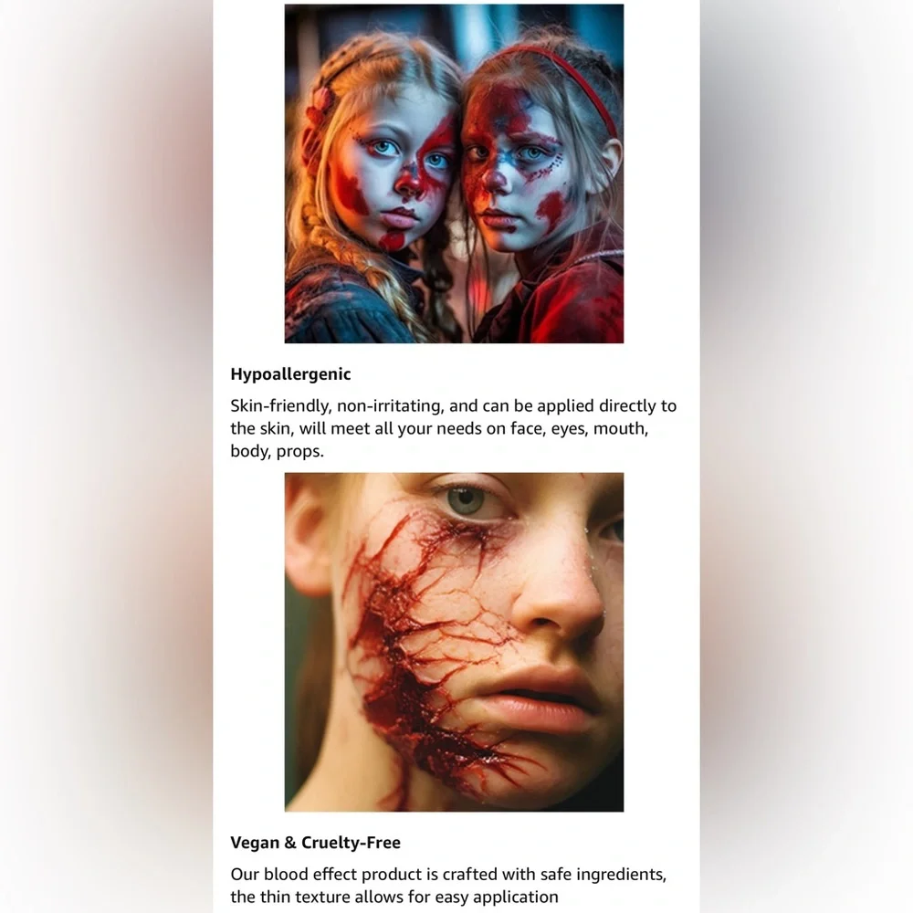 3PCS Halloween Fake Blood | Dark, Fresh, Old Blood each 0.53oz
